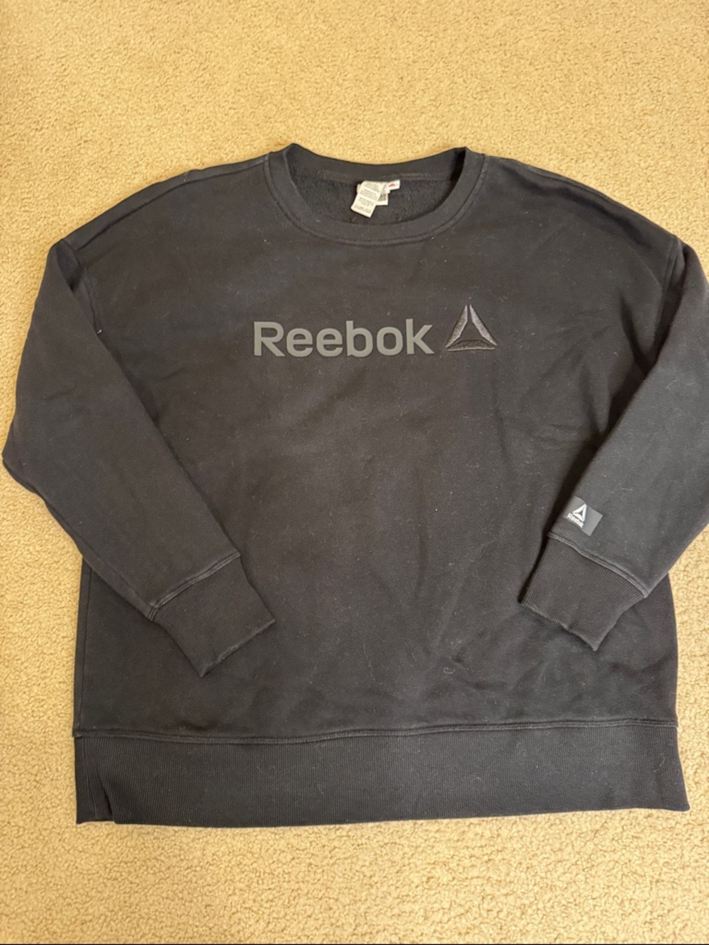 Reebok Men's Black Crewneck with Subtle Logo